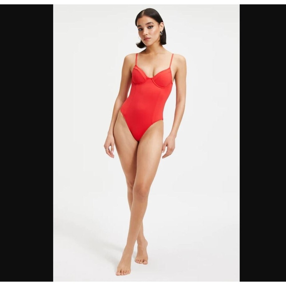 Good American Red One-Piece Swimsuit